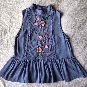 Summer\Fall Crop Top with flowers